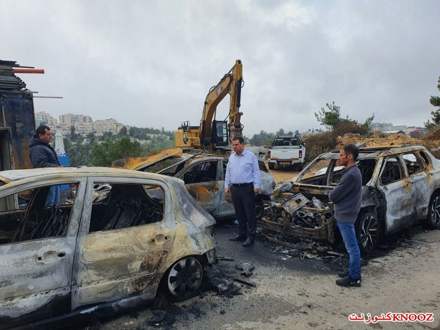 النائب عودة يزور ابو غوش بعد الاعتداء العنصري على أهاليها